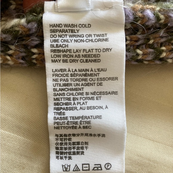 Anthropologie Fabiana Alpaca Wool Blend Fair Isle Knit Cropped Sweater - sz XS - Picture 12 of 14